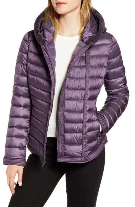 ladies purple down jacket.